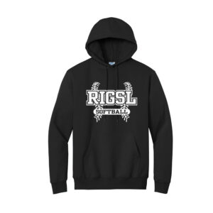 Rock Island Softball Unisex Basic Hooded Sweatshirt-Black