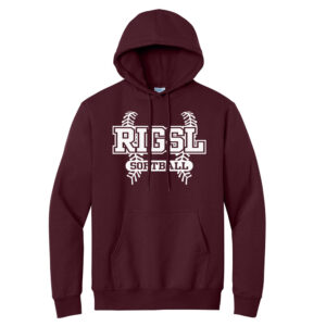 Rock Island Softball Unisex Basic Hooded Sweatshirt-Maroon