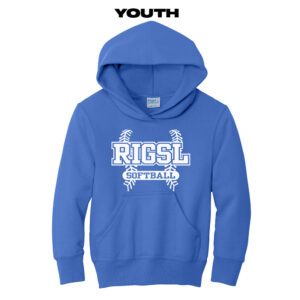 Rock Island Softball Youth Basic Hooded Sweatshirt-Royal