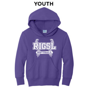 Rock Island Softball Youth Basic Hooded Sweatshirt-Purple