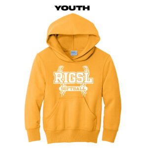 Rock Island Softball Youth Basic Hooded Sweatshirt-Gold