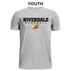 Rams Baseball Under Armour short sleeve YOUTH Team Tech Tee-Mod Grey