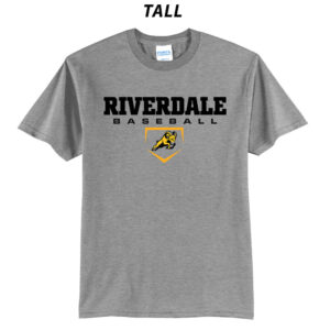 Rams Baseball Tall Short Sleeve Tee-Grey