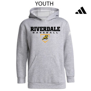 Rams Baseball Adidas Youth Fleece Hooded Sweatshirt- Medium Grey Heather