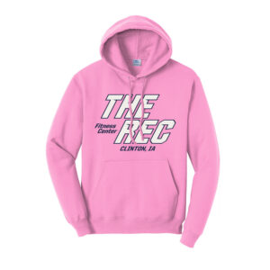 The Rec Badger Unisex Fleece Hooded Sweatshirt-Candy Pink