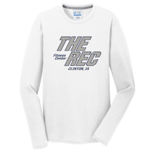 The Rec Men  Long Sleeve Essential Blended Performance Tee-White