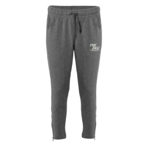 The Rec Badger Womens Performance Fit Flex Ankle Pant-Charcoal SITS ABOVE ANKLE-Charcoal