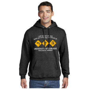 UD Theological Ultimate Cotton Hooded Sweatshirt Unisex-Charcoal Heather