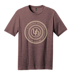 UD Theological District Made Unisex Perfect Blend Crew Tee-Rose Fleck