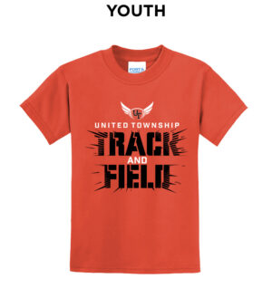 UT Girls Track Field Youth Basic Short Sleeve Tee-Orange