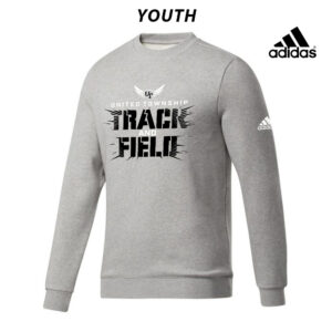 UT Girls Track Field Adidas YOUTH Fleece Crewneck Sweatshirt- MedGrey Heather