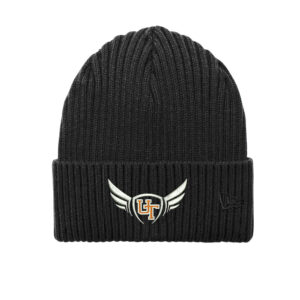 UT Girls Track Field New Era Core Classic thick rib knit Cuff Beanie stocking cap-Black