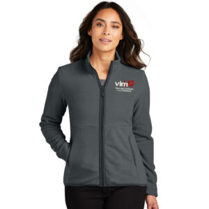 VIM Port Authority Ladies Connection Fleece Jacket-Charcoal