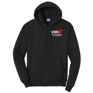 VIM Unisex Fleece Hooded Sweatshirt-Black