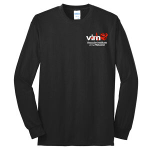 VIM Unisex Cotton Long Sleeve Tee-Black