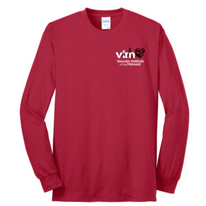 VIM Unisex Cotton Long Sleeve Tee-Red