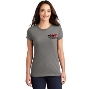 VIM District Women’s Fitted Perfect Tri Tee-Grey Frost