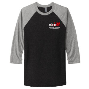 VIM Rah Rah Men Next Level Tr-Blend Baseball Raglan Tee-Premium Heather/Black