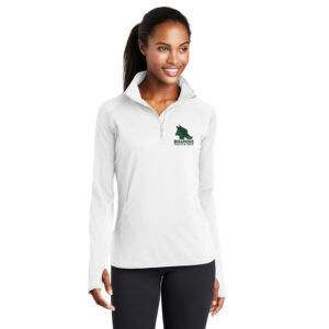 Aux Sable Track Field Sport-Tek Ladies Sport-Wick Stretch 1/2-Zip Pullover-White