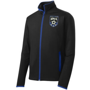 BSA Sport-Tek Sport-Wick Stretch Contrast Full-Zip Jacket-Black/Royal