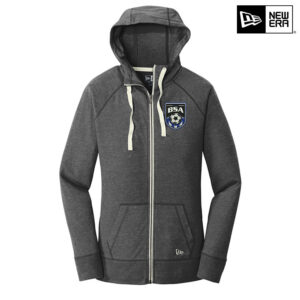 BSA New Era Ladies Sueded Cotton Full-Zip Hoodie-Black Heather