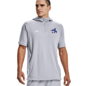 Baseball 365 Under Armour Men’s UA Command Short Sleeve Hoodie-Mod Grey