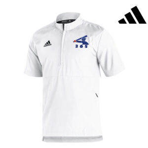 Baseball 365 Men Adidas Sideline Short woven Sleeve 1/4 zip pullover – WHITE