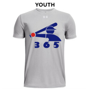 Baseball 365 Under Armour short sleeve YOUTH Team Tech Tee-Mod Grey