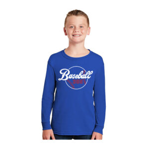 Baseball 365 Youth Cotton Long Sleeve Tee-Royal