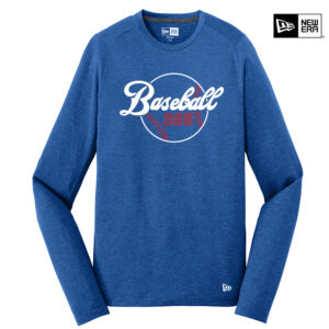 Baseball 365 New Era Series Performance Long Sleeve Crew Tee-Royal