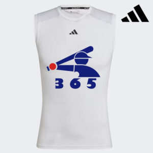 Baseball 365 adidas Men’s Techfit Sleeveless Tee-White