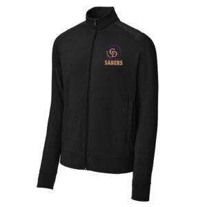 CD Soccer Sport-Tek Sport-Wick men Stretch Full-Zip Cadet Jacket-Black
