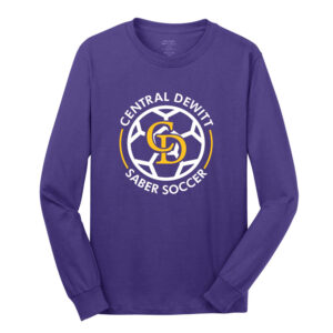 CD Soccer Unisex Cotton Long Sleeve Tee-Purple
