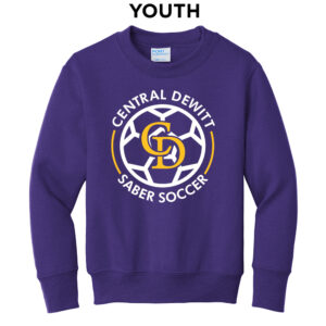 CD Soccer Youth Crewneck Sweathirt-Purple