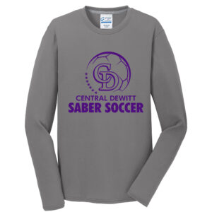 CD Soccer Men Long Sleeve Essential Blended Performance Tee-Medium Grey