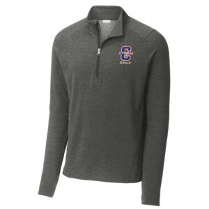 Camanche Golf Sport Tek Men Sport Wick Flex Fleece 1/4 Zip-Dark Grey Heather