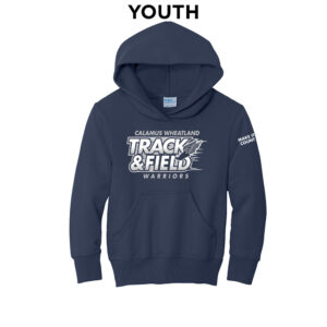 Cal Wheat Track Field Youth Fleece Hooded Sweatshirt-Navy