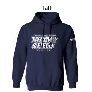 Cal Wheat Track Field Tall Fleece Hooded Sweatshirt-Navy