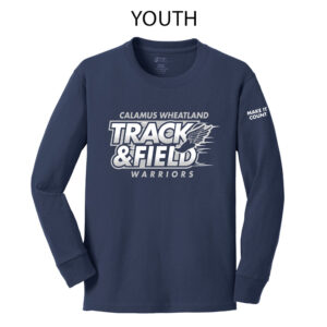 Cal Wheat Track Field Youth Long Sleeve Tee-Navy