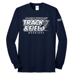 Cal Wheat Track Field Unisex Cotton Long Sleeve Tee-Navy