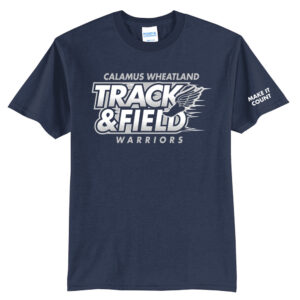 Cal Wheat Track Field Unisex Short Sleeve Tee-Navy