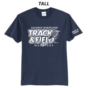 Cal Wheat Track Field Tall Short Sleeve Tee-Navy