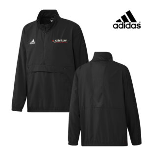 Clinton MS Track Field Adidas Stadium 1/4 zip woven pullover – Black