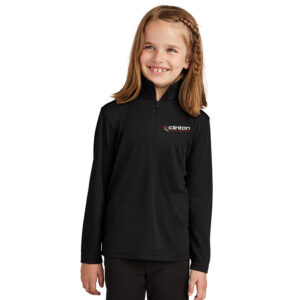 Clinton MS Track Field Sport-Tek YOUTH PosiCharge Competitor 1/4 Zip Pullover-Black