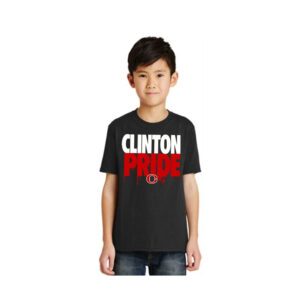 Clinton MS Track Field Youth Short Sleeve Tee-Black