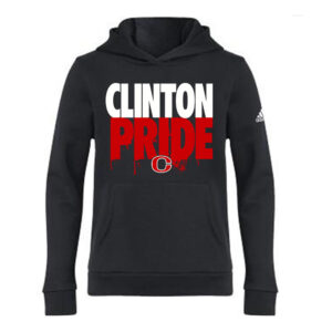 Clinton MS Track Field Adidas Youth Fleece Hooded Sweatshirt- Black