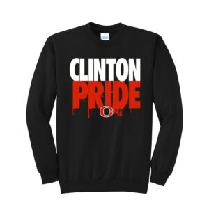 Clinton MS Track Field Unisex Fleece Crewneck Sweatshirt-Black