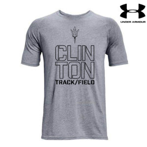 Clinton MS Track Field Men Under Armour Athletics soft cotton blend T-shirt-Steel Grey Heather