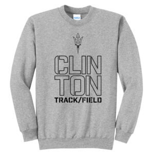 Clinton MS Track Field Unisex Fleece Crewneck Sweatshirt-Athletic heather