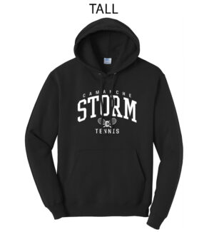 Storm Tennis Tall fleece Hooded Sweatshirt-Black